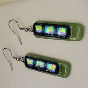Stunning Dichroic Glass Earrings